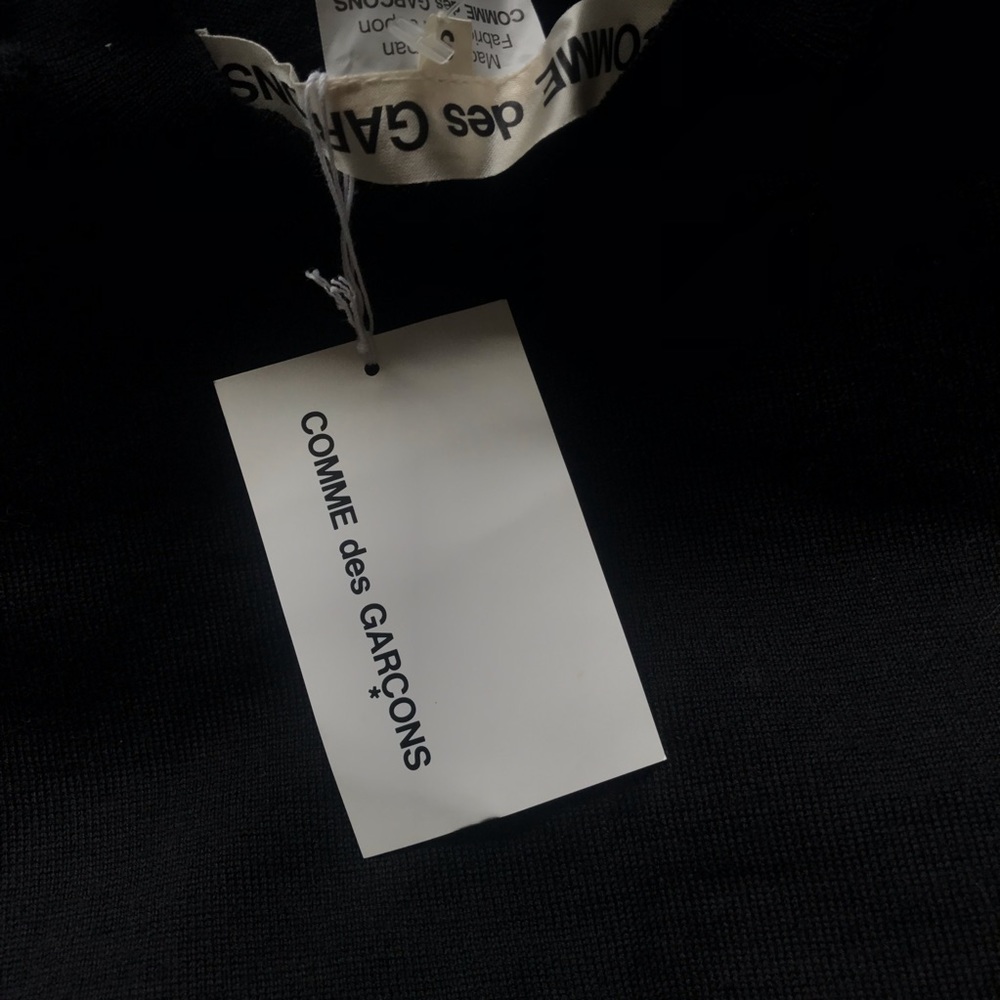brand new comme des garcons knit tee black